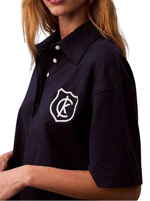 Polo blu in cotone Calvin Klein Jeans | LV047B209GRNV